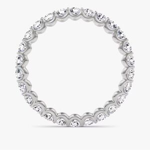 2.02 CT 14K White Gold SI Lab Diamond Ring Eternity Band Wedding Ring